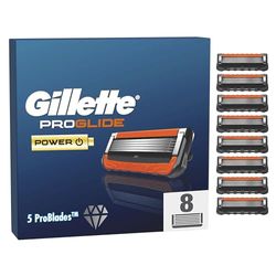 Gillette ProGlide Power Lamette di Ricambio per Rasoio da Uomo, 8 Ricariche, Per una rasatura confortevole