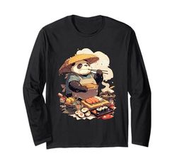 Panda fare sushi - Panda Bear giapponese Maglia a Manica