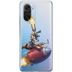 ERT GROUP mobiltelefonfodral för Xiaomi MI 11i/ REDMI K40/K40 PRO/POCO F3/ F3 PRO originalt och officiellt licensierat Marvel mönster Rocket 007, gedeeltelijk transparant