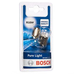 Bosch R10W Pure Light lampadine auto A incandescenza, 12 V 10 W BA15s, lampadine x2