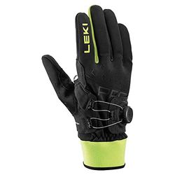 LEKI Guanti da sci di fondo da uomo PRC Boa® Shark, colore nero, 6