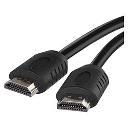 EMOS High Speed HDMI 2.0-kabel med Ethernet 5 m, 18 Gbit/s höghastighetskabel med Ultra HD, 4K, 3D, ARC-stöd, A-kontakt till A-kontakt, svart