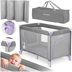 Ricokids Lit Touristique 125 x 65 x 78 cm RK-240 Gris-Lavande