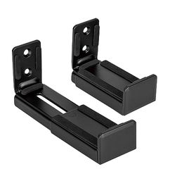 RICOO Soporte para Barra de Sonido, LH067 Soporte Universal de Altavoz para Pared para la mayoría de Las Marcas, Profundidad Ajustable, Conjunto de 2, Negro.