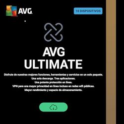 AVG Ultimate 2025 | Antivirus 10 Dispositivos | 1 Año | Descarga digital