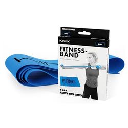 Kintex Fitnessband, 2,5 m x 15 cm, gymnastiekband in 7 diktes, 100% latex, draagbare trainingsband (blauw)