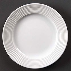 Olympia U089 Lot de 12 assiettesà bords larges Blanc