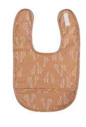 NOUKIES - Bavoir Mix&Match - Ciré - Motif girafes - Ocre