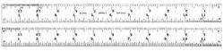 Starrett C601-12 Voorjaar Gehard Staal Regel Met Inch Afstudeeringen, 12" lengte, 1" breedte, 3/64" Dikte