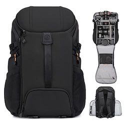 TARION Mochila para cámara - Mochila impermeable para cámara Mochila para cámara Mochila grande para fotografía Acceso lateral con compartimento para computadora portátil de 15,6 pulgadas