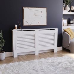 Vida Designs Milton radiatorafdekking, modern, gelakt, MDF, groot, wit