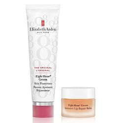 Elizabeth Arden Eight Hour Cream, Crema hidratante, Balsamo reparador multifunción con fragancia original - 50 ml & Eight hour Bálsamo Reparador de Labios Intensivo 10 ml