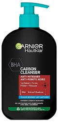 Garnier Czysty żel do mycia twarzy, BHA Carbon Cleanser z węglem, przeciw wągrom i pryszczom, żel do mycia twarzy, 250 ml