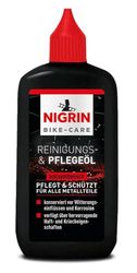 NIGRIN BIKE-CARE Huile de nettoyage et d'entretien pour vélo | Bouteille de 100 ml | Nettoyage et entretien du vélo | Protège contre la corrosion - Gris