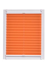 Sunl INES Store plissé fabriqué en Allemagne, lumière du Jour, crêpes Uni Wohn-Guide Klemmfix, Rail Blanche, 70 x 150, Plastique, Orange, 70 x 2.3 x 150 cm