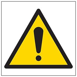 Vsafety 61001 AT-S "avertissement Logo" Sign, SQUARE, 200 mm x 200 mm (lot de 3)