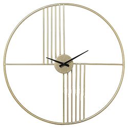 RELOJ PARED METAL DORADO_°60X50CM, PILA:1XAA NO INCLUI