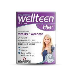 Multivitamin Tablets for Teen Girls, Wellteen