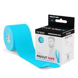 KINTEX - Cinta Kinesiologica | 20 Tiras de Cinta Kinesiotape Resistente al Agua y a la Piel, 25cmx5cm, Cinta para Deporte, Cintas Elásticas Fisioterapia | Venda Elástica Adhesiva (Azul)
