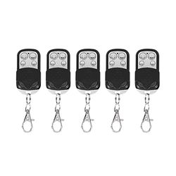 LEYF 5 stuks afstandsbediening garagedeur 433 MHz, afstandsbediening universele portail, 4 kanalen, compatibel met 433 MHz frequentiecode, handzender, eenvoudige instelling, garagedeuropener