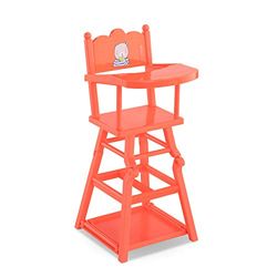 Corolle 9000141040 Mon Grand Poupon 2-in-1 high Chair or Play Table for All 36-42 cm Baby Dolls, 52 x 23 x 23 cm, Suitable for Children from 3 Years, Orange, Klein