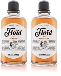 Floid After shave Lotion The Genuine (400ml), bálsamo barba con mentol refrescante, tónico facial que reequilibra, regenera y reduce la irritación (Paquete de 2)