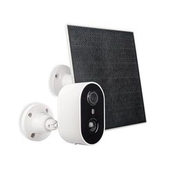 SCS Sentinel - Telecamera di Sorveglianza da Esterno Solare SolarCam - Immagine 2K HD - Rilevamento Umano IA - Visione Notturna a Colori - Pannello Solare 5W - Controllo tramite App iSCS