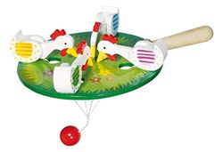 Goki 4 gallinas picoteando - Juegos y juguetes de habilidad/activos (Multicolor, Madera, 3 año(s), CE, 12,5 cm, 130 g) , color/modelo surtido