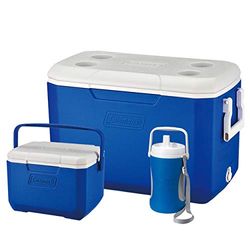 Coleman Cool Box Combo, 3 Cajas frigoríficas de Alto Rendimiento, capacidades 46 L, 4,7 L y Jarra de 2 L