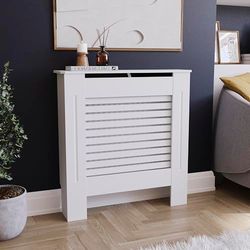 Vida Designs Milton Radiator Cover Wit Modern Geschilderd MDF Kast, Klein (H: 82 / W: 78 / D: 19 cm)