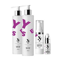 YES! YOU parfymerad kroppsvård set med kroppslotion, handkräm, nagelhudolja och krämsås
