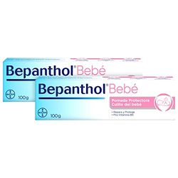 BEPANTHOL Crema Culito Bebé Pomada Protectora con Pro-Vitamina B5 - Crema para Irritaciones - Crema Pañal - Crema Bebe Recién Nacido - 2x100 g