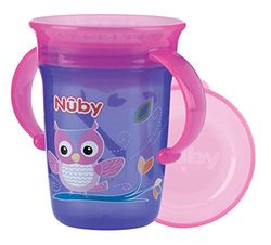 Nùby Caneca mágica de 360º com alças, roxa, 240 ml