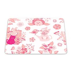 Bonamaison, Tappetino per mouse rettangolare, con stampa digitale, antiscivolo, per ufficio e casa, dimensioni: 22 x 18 cm