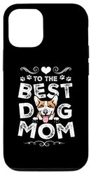 Carcasa para iPhone 14 Corgi Best Dog Mom Dogs Lovers Funny Mothers Day