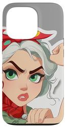 Femme Forte avec Foulard Rouge Coque pour iPhone 13 Pro
