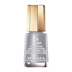 MAVALA - Mini Cores Silver 38 5 ml, esmalte de unhas pequeno, cor prateada, minimiza a evaporação, formulado com ingredientes selecionados, prático para transportar
