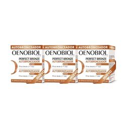 OENOBIOL - PERFECT BRONZE Autobronceador TRIPLO - Acelerador Bronceado Corporal y Facial con Protección Solar - Complemento alimenticio - 90 cápsulas 3 meses