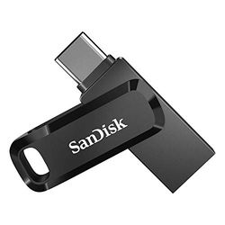SanDisk Ultra Dual Drive Go, USB Type-C 64GB Flash Drive (USB-C Memory stick for Android smartphone, Tablets and Mac, up to 300 MB/s, Reversible USB Type-C and USB Type-A connectors) Black