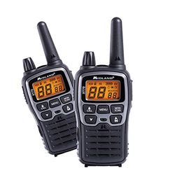 Midland C1180 XT70 - Walkie Talkie profissional de banda dupla com carregamento rápido - cinzento - formato 69 LPD e 24 PMR446, alcance de 12 km, 38 tons, 83 códigos - conjunto de 2 transceptores
