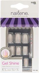 Nailene Gel Shine, Ballerina con glitter bianco