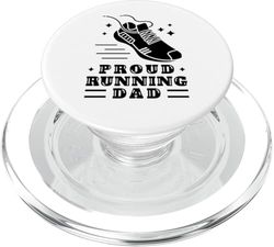 Papá divertido - Orgulloso papá corriendo PopSockets PopGrip para MagSafe