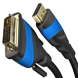 KabelDirekt – Adaptateur HDMI DVI avec protection contre interférences signal A.I.S. – 4m (câble moniteur bidirectionnel DVI-D 24+1/High Speed, connecte dispositif HDMI à moniteur, Full HD/1080p)