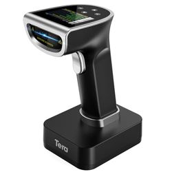 Tera Barcode Scanner with Digital Setting Screen & Keypad, Pro Version Extra Fast Scanning Speed, Works with Bluetooth 2.4G Wireless 1D 2D QR Handheld Image Bar Code Reader Model HW0015 Silver
