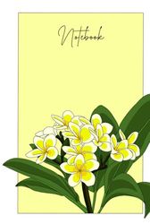 Notebook: Flower Blank Ruled Lined Journal To Write Notes, 6" x 9", 180 pages