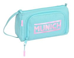 Safta MUNICH SKY Pennenetui met uitklapbare tas, gevuld etui voor kinderen, ideaal voor schoolleeftijd, comfortabel en veelzijdig, kwaliteit en duurzaamheid, 20 x 8,5 x 11 cm, kleur, Lichtblauw,