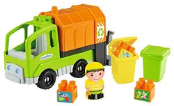 Ecoiffier- Camion Pattumiera Abrick-Gioco di Costruzione per Bambini-da 18 Mesi-Made in France, Colore Mehrfarbig, Medium, 3350