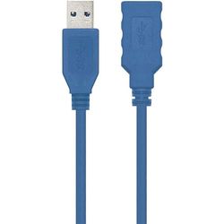 USB 3.0-kabel type A/M-A/H, blauw, 2,0 m, snelle gegevensoverdracht, compatibel met USB-apparaten, ideaal voor opladen en synchroniseren.
