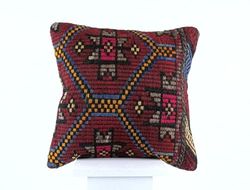 Kelim Cuscino 40x40 cm fatto a mano turco prodotto federe kilim dekorativo orientale etnici cuscino 1724