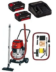 Einhell Aspirateur eau et poussière sans fil TE-VC 36/30 Li S-Solo - Power X-Change (36V, Cuve 30L, 2 vitesses (ECO/BOOST), Raccord pour soufflerie) avec Chargeur et 2 Batteries 3,0Ah